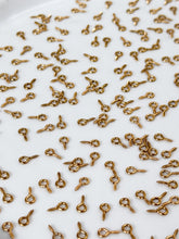 Load image into Gallery viewer, 18K Gold PVD Vacuum Plated 304 Stainless Steel Eye Screws