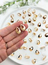 Load image into Gallery viewer, 18K Real Gold Plated Drop Donut Studs with 316 Surgical Stainless Steel Posts