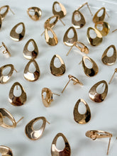 Load image into Gallery viewer, 18K Real Gold Plated Drop Donut Studs with 316 Surgical Stainless Steel Posts