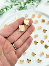 Load image into Gallery viewer, 18K Real Gold Plated Wavy Spotted Square Studs with 316 Surgical Stainless Steel Posts
