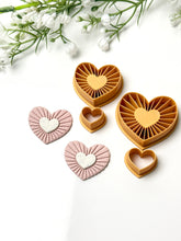 Load image into Gallery viewer, Corduroy Heart Embedded Polymer Clay Cutter