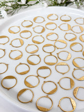Load image into Gallery viewer, Textured Circle Shape Raw Brass Pendant with Hole