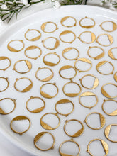 Load image into Gallery viewer, Textured Circle Shape Raw Brass Pendant with Hole