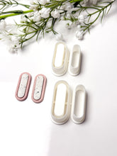Load image into Gallery viewer, Long Oval Embedded Polymer Clay Cutter