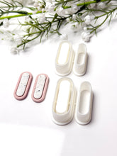 Load image into Gallery viewer, Long Oval Embedded Polymer Clay Cutter
