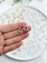 Load image into Gallery viewer, 18K Gold/925 Sterling Silver Plated Hollow Circle 316 Stainless Steel Studs with Horizontal Loop