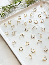 Load image into Gallery viewer, 18K Real Gold Plated Leafy Wreath with 925 Sterling Silver Stud Posts
