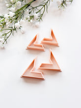 Load image into Gallery viewer, Triangle Hoop Mirrored Set Polymer Clay Cutters