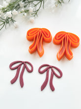 Load image into Gallery viewer, Skinny Ribbon Bow Polymer Clay Cutter