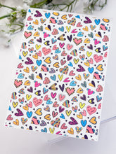 Load image into Gallery viewer, Transfer Paper 451 Retro Hearts | Image Water Transfer