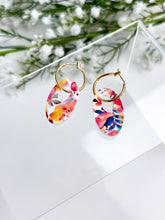 Load image into Gallery viewer, The Colourful Oval Donut Thick Hoops