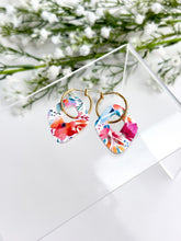Load image into Gallery viewer, The Colourful Floral Thick Hoops