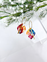 Load image into Gallery viewer, The Stained Glass Marble Hoops (also in silver)