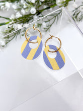 Load image into Gallery viewer, The Butter Yellow & Lila Stripes Thick Hoops
