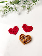 Load image into Gallery viewer, Floral Heart Polymer Clay Cutter