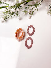 Load image into Gallery viewer, Wavy Skinny Oval Donut Polymer Clay Cutter