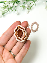 Load image into Gallery viewer, Wavy Skinny Oval Donut Polymer Clay Cutter