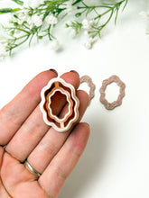 Load image into Gallery viewer, Wavy Skinny Oval Donut Polymer Clay Cutter