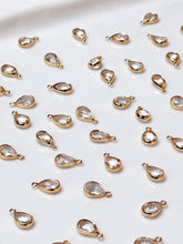 Load image into Gallery viewer, 18K Gold/Platinum Plated Glass Drop Charm/Pendant with One Hole