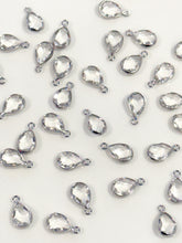 Load image into Gallery viewer, 18K Gold/Platinum Plated Glass Drop Charm/Pendant with One Hole