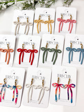 Load image into Gallery viewer, The Skinny Bow Dangles (also in silver)