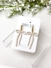 Load image into Gallery viewer, The Skinny Bow Dangles (also in silver)