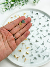 Load image into Gallery viewer, 18K Real Gold/Rhodium Plated Hexagon with 316 Stainless Steel Ear Pins