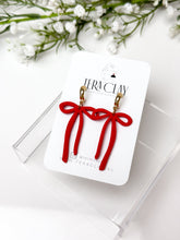 Load image into Gallery viewer, The Skinny Bow Dangles (also in silver)