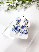 Load image into Gallery viewer, The Blue Flower Duo Arch Dangles (also in silver)