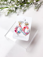 Load image into Gallery viewer, The Floral Bow Dangles (also in silver)