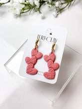 Load image into Gallery viewer, The Triple Heart Dangles (also in silver)