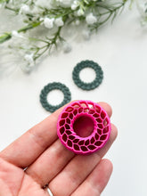 Load image into Gallery viewer, Leafy Wreath Detailed Polymer Clay Cutter | Christmas Cutters