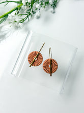 Load image into Gallery viewer, The Corduroy Round Dangles (also in silver)