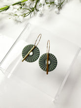 Load image into Gallery viewer, The Corduroy Round Dangles (also in silver)