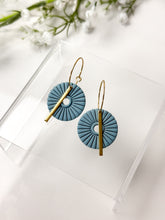 Load image into Gallery viewer, The Corduroy Round Dangles (also in silver)