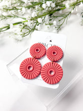 Load image into Gallery viewer, The Chunky Corduroy Round Dangles (also in silver)