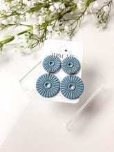 Load image into Gallery viewer, The Chunky Corduroy Round Dangles (also in silver)