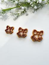 Load image into Gallery viewer, Bells & Bows Christmas Detailed Polymer Clay Cutter