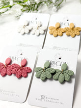 Load image into Gallery viewer, The Layered Floral Dangles (also in silver)