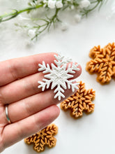 Load image into Gallery viewer, Snowflake #2 Detailed Polymer Clay Cutter | Christmas Cutters