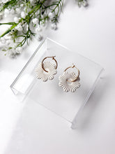 Load image into Gallery viewer, The Corduroy Flower Thick Hoops