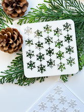 Load image into Gallery viewer, Snowflake Clay Stencil Sheet | Reusable Polymer Clay Texture Stencil