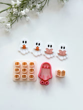 Load image into Gallery viewer, Ghost with Book/Pumpkin 2025 Polymer Clay Cutter