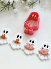 Load image into Gallery viewer, Ghost with Book/Pumpkin 2025 Polymer Clay Cutter