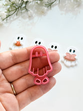 Load image into Gallery viewer, Ghost with Book/Pumpkin 2025 Polymer Clay Cutter