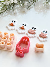 Load image into Gallery viewer, Ghost with Book/Pumpkin 2025 Polymer Clay Cutter