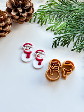 Load image into Gallery viewer, Snowman Detailed Polymer Clay Cutter Set