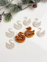 Load image into Gallery viewer, Christmas Folk Art Swan Polymer Clay Cutter PCC1861