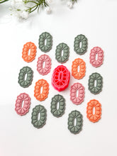 Load image into Gallery viewer, Boho Pointy Oval Donut Polymer Clay Cutter PCC1812