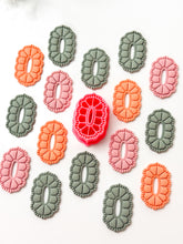 Load image into Gallery viewer, Boho Pointy Oval Donut Polymer Clay Cutter PCC1812